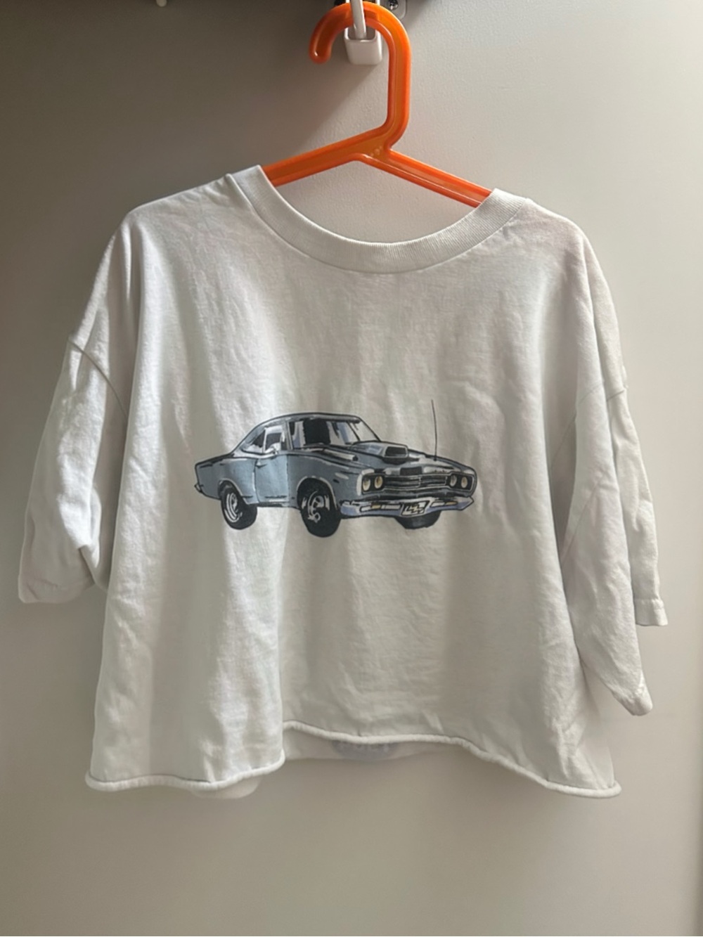 Vintage Brandy Melville John Galt White Cotton Baby Tee
